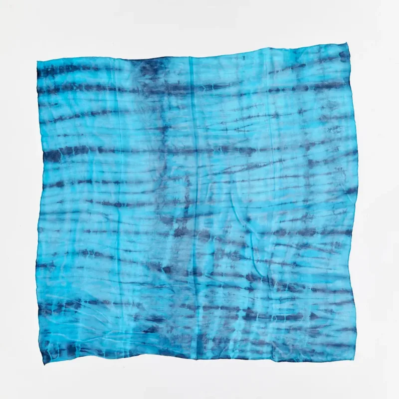 Μαντήλι, Γαλάζιο/Μωβ Tie Dye, Μπατίκ Κρέπ Μετάξι